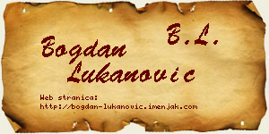 Bogdan Lukanović vizit kartica